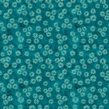 [16700-85] Bali Burst Teal, Bali Effects, Benartex Fabrics