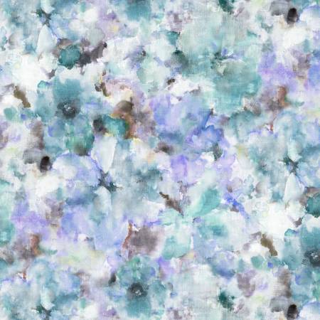 [WBX9414-BLUE] 108in Watercolor Floral Blue, Wideback, Michael Miller Fabrics