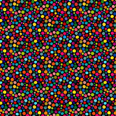 [WBD12444-BLACK] 108in Colorful Polka Dot (Larger Scale), Wide Back, Michael Miller Fabrics