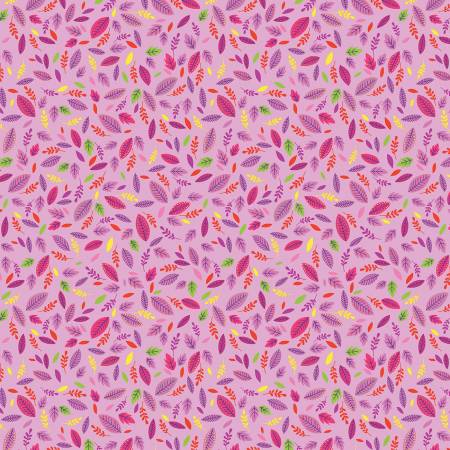 [17202-20] Scattered Leaves Pink, Cheeto's World, Kimberly Einmo, Benartex