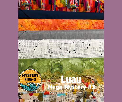 [modernred] Luau Mega Quilt Kit, Modern, Mystery Five-0