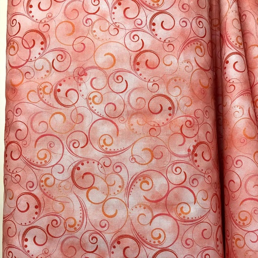 [3YardBundle-9705W-22] 108" Coral Swirl Wideback, Kanvas Studio, Benartex