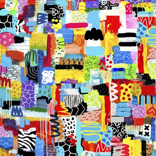 [URBW 6246MU] 108in Graffiti Pattern, Urban Ink by Alloyius Mcilwaine, P&B Textiles