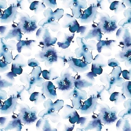 [BELW 6156-BV] 108In Inky Watercolor Floral, Belle Wideback, P&B Textiles