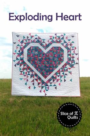 [SPQ332] Exploding Heart, Slice of PI Quilts, Laura Piland