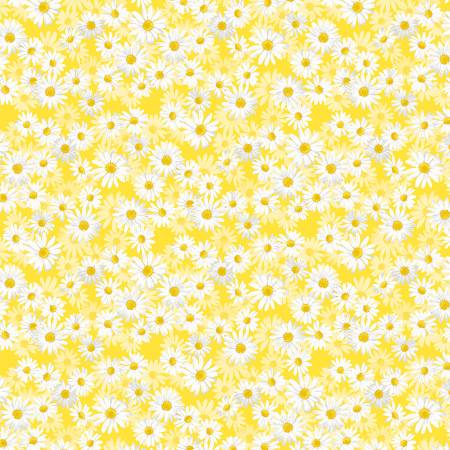 [12457W-33] 108in Yellow Daisy Wideback, Benartex Fabrics