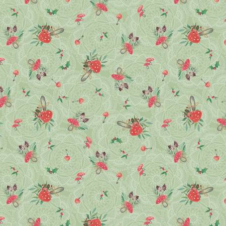 [16794-42] Forest Gathering Sage, Winter Haven, Rachel Rossi, Benartex Fabrics
