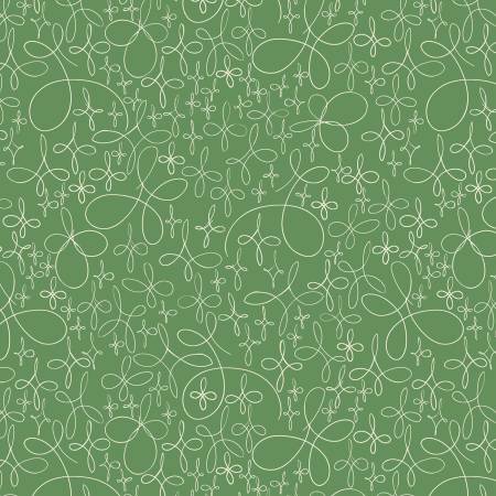 [16795-43] Doodle Star Sage, Winter Haven, Rachel Rossi, Benartex Fabrics