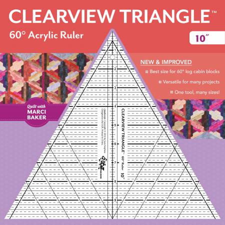 [20329, 10in60Ruler] 10in Clearview Triangle Ruler, 60° Acrylic Ruler