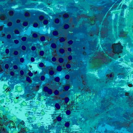 [53442DW-2DES] 108in Spotted Graffiti, Blue Hour, Windham Fabrics