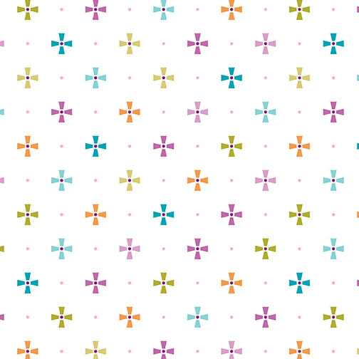 [135199] White Cotton Cross Fabric, Frolic by Amanda Murphy, Benartex Fabrics