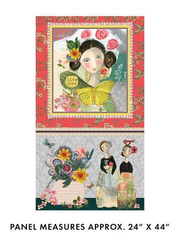 [A Beautiful Life Panel] A Beautiful Life Panel, Kelly Rae Roberts, Cotton Fabric, Benartex Fabric