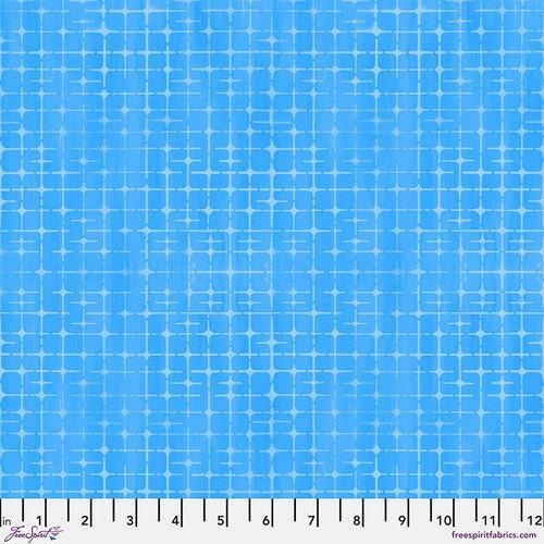[PWSP036-BLUE] Blue Quilting Fabric, Plaid - Textures, Sue Penn, PWSP036, FreeSpirit Fabrics