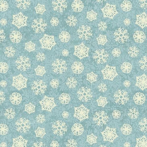 [13125-04] Brocade Flakes Light Teal, Snowflakes, Kelly Rae Roberts, Christmas Fabric, Benartex Fabrics