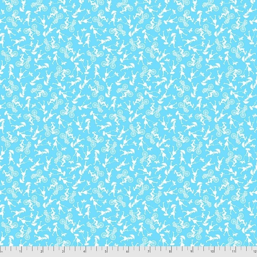 [PWAK001.XBLUE] Calendar Girls, Errand Day, Anne Keenan Higgins, Free Spirit Fabrics