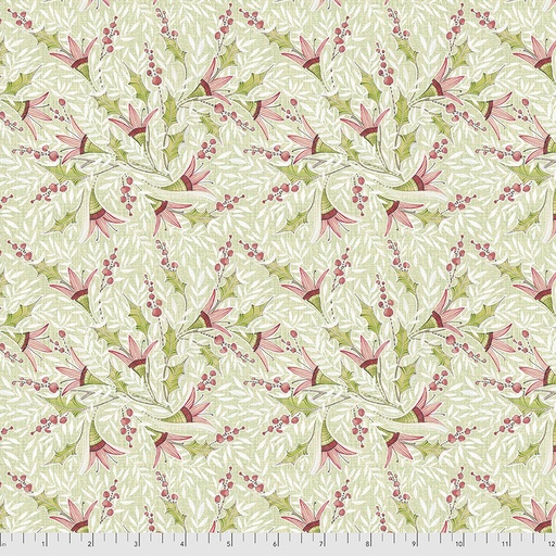 [PWCD008-HOLLY BERRY BLOOMS] Christmas Fabric, Holly Berries, Floral Fabric, Cori Dantini Fabric, Free Spirit Fabrics