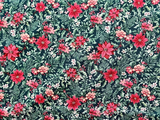 [53046-3 Noel, Poinsettias] Christmas Fabric, Poinsettias, Windham Fabrics