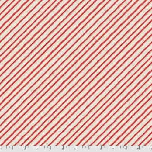 [PWCD009-Peppermint Stripes] Christmas Fabric, Red Diagonal Fabric, Peppermint Stripes, Cori Dantini Fabric, FreeSpirit Fabrics