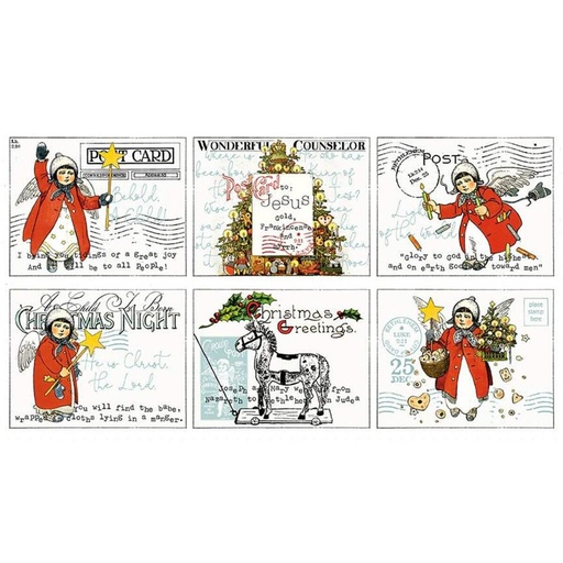 [P10791-PANEL] Christmas Panel, Christmas Fabric, Vintage Christmas, J. Wecker Frisch, Riley Blake Designs