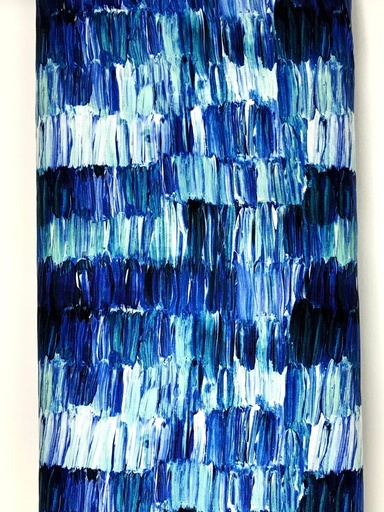 [R4626H-17] Cobalt Brush Strokes (Digital) 100% Cotton