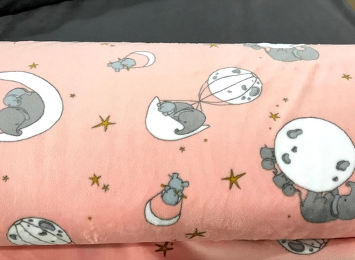 [Mr. Sandman SHELL] Elephant Cuddle Fabric, 60in Cuddle, Shannon Fabrics