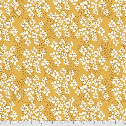 [PWKK025.GOLD] Floral Cotton, Marigold, Kelli May Krenz, Boho Blooms, Free Spirit