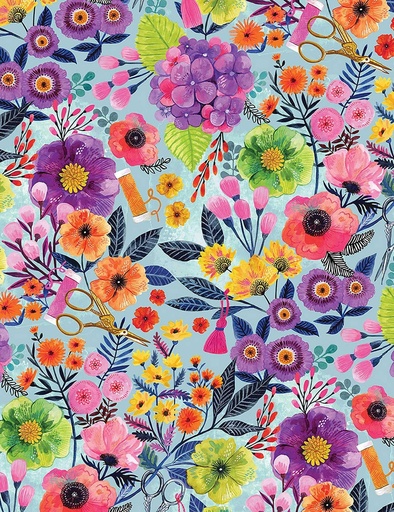 [STELLA-DMB2030-MULTI] Floral Fabric, Sew Mischievous, Miriam Bos, Dear Stella, STELLA-DMB2030