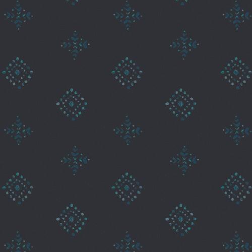 [AQU-76756] Floral Geometric Fabric, Art Gallery Fabrics, Geometric Cotton Fabric, Fabric by the Yard