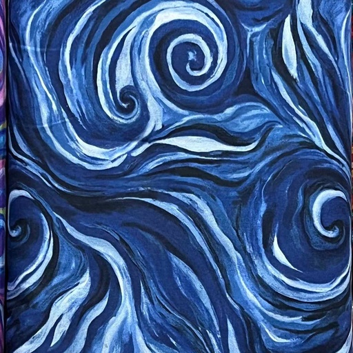 [53016D-9 Blue] Blue Swirl, Impressions, Melissa Marie Collins, Windham Fabric