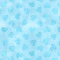 [CX10227-LOVE-BLUE] I Heart Sewing, Heart Cotton Fabric, A Stitch in Time, Michael Miller Fabrics, CX10227