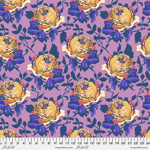 [CLAH005.MELON] Large Roses Cotton Lawn, Vivacious, Anna Maria, FreeSpirit Fabrics