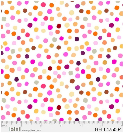 [GFLI 4750P-Garden Flight] Multi Dot Fabric, Eulalia Mejia, Garden Flight, P&B Textiles
