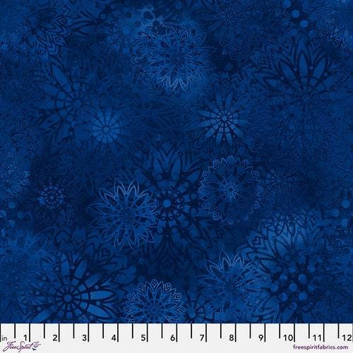 [PWSP016.Navy] Medallions Navy,Textures, Sue Penn, PWSP016, FreeSpirit Fabrics
