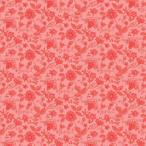 [16025-27 (DARK PEACH)] Small Floral Cotton, Garden Floral Roses, Kelly Rae Roberts Fabric, A Beautiful Life, Benartex Fabrics