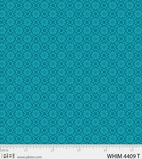 [WHIM 4409 T] Teal Cotton Fabric, Heather Dutton, Blender Fabric, P&B Textiles