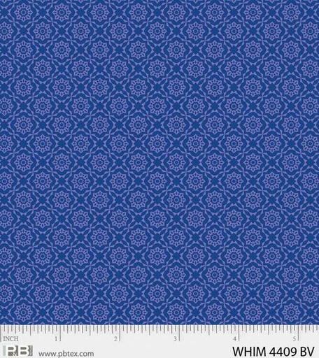 [WHIM 4409 BV] Blue Cotton Fabric, Whimsy, Heather Dutton, P&B Textiles