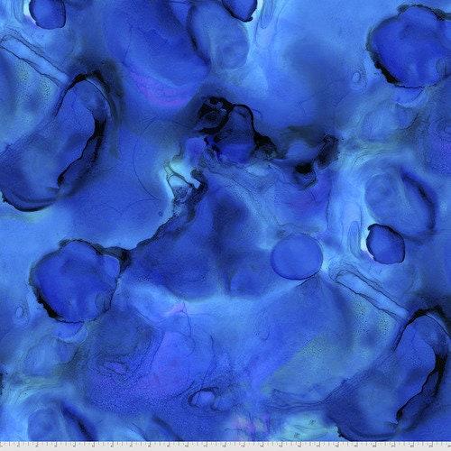 [PWTH177.DIVINE Alchemy] Tim Holtz, Blue Cotton Fabric, Alchemy, Eclectic Elements, FreeSpirit Fabrics