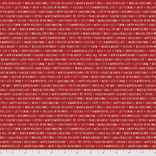 [PWTH163-Festive Text Red] Tim Holtz, Christmas Text, Eclectic Elements, PWTH163, FreeSpirit