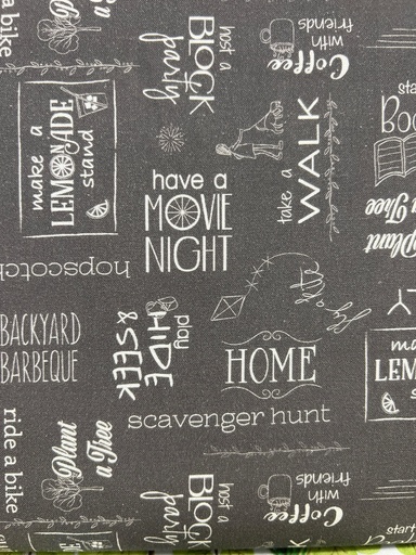 [53160, Grey, Neighbor Words] Neighbor Words, Be My Neighbor, Windham Fabrics