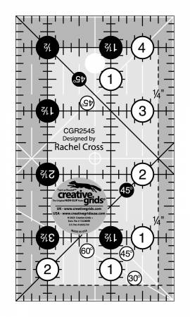 [CGR2545] Creative Grids Quilt Ruler, 2-1/2in x 4-1/2in