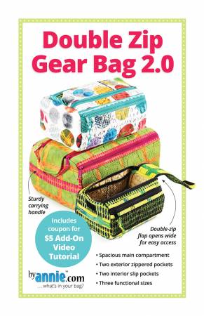 [PBA257-2] Double Zip Gear Bags 2.0, By Annie