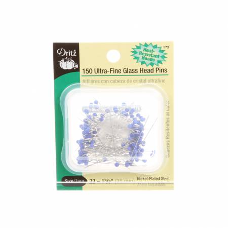 [172] Pins Ultra Fine Glass Head, Dritz  1 3/8IN (34mm) 150ct