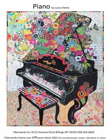 [FWLHPIANO] Piano Collage Pattern by Laura Heine