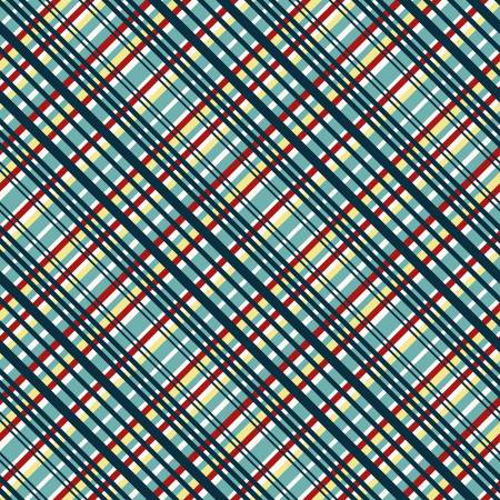 [7191S-78] Diagonal Plaid Teal/Red, Zooming Chickens, StudioE Fabric