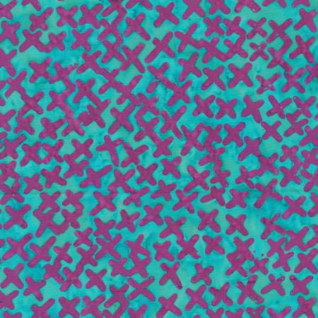 [713Q-8] Sea Batik X'S, Found, Carrie Bloomston, Anthology Fabrics