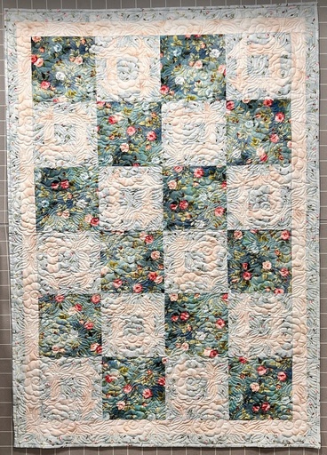 Daniella Floral Sample Quilt, 42" x 59",P&B Textiles