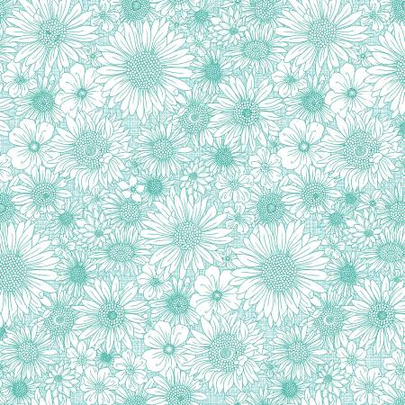 [13676B-04] Mint Upsy Daisy, Pat Sloan, Benartex Fabrics