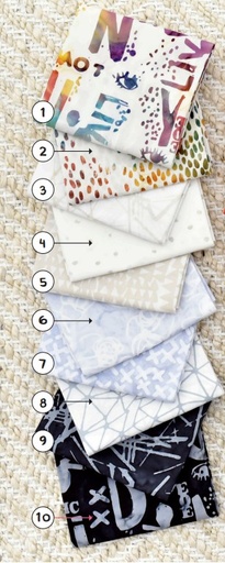 [FQ Neutral-FoundBatiks] Found Batiks Neutral, Fat Quarter Bundle, Carrie Bloomston, Anthology Fabrics