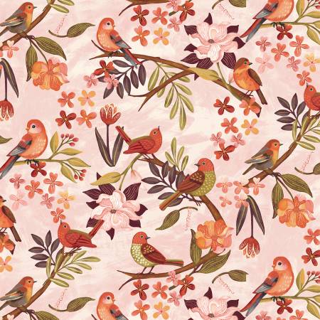 [6771S-22] Birds Allover Blush, Canyon Birds, Jennifer Brinely, StudioE