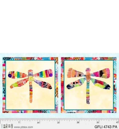 [GFLI-4743PA] Dragonfly Panel, Garden Flight, Eulalia Majia, P&B Textiles
